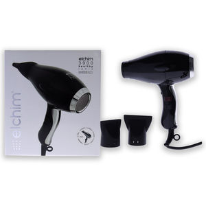 3900 Healthy Ionic Hair Dryer - Black-Silver by Elchim for Unisex 1Pc Hair Dryer